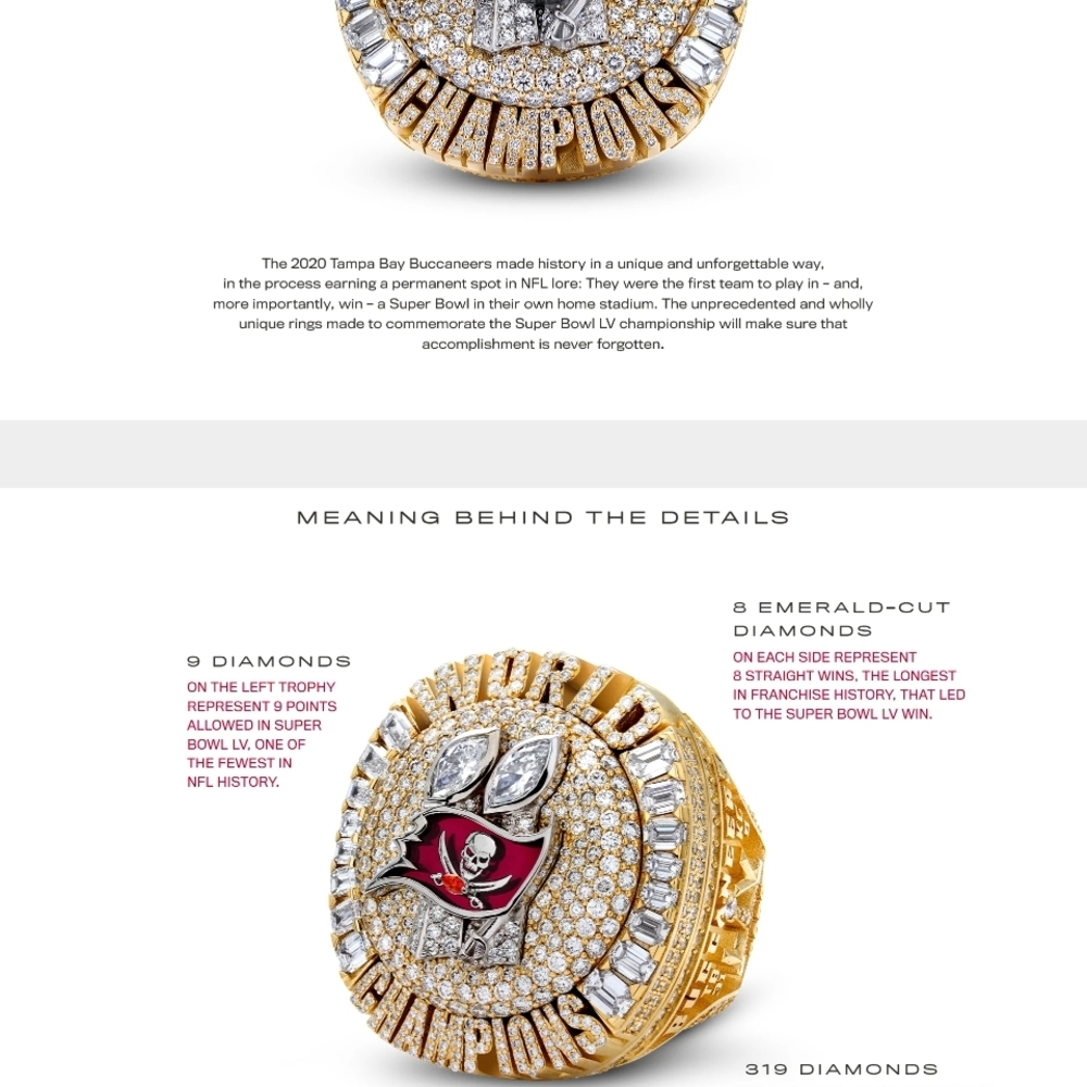 TB Bucs Championship Fan Ring Size 10 ( Brady) - Picture 3 of 3